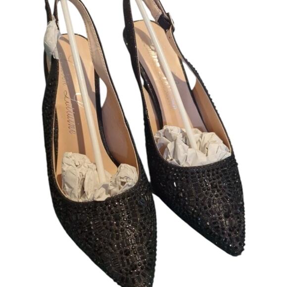 Lauren Lorraine Shoes - Lauren Lorraine Rachel Black Heel Size 8.5 NIB beaded party new years fun